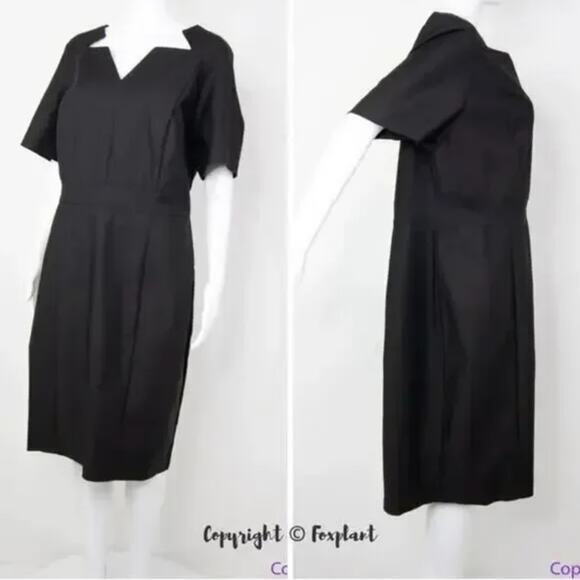 New! Eloquii Sheath Dress with Cut Out star Neckline exposed zipper, size 22 - Picture 4 of 16